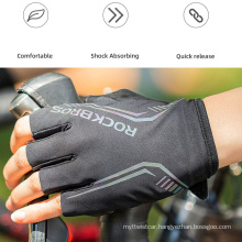 Made in China SBR Damping Palm Pad Breathable Mountain Bike Mountain Bike Riding Gloves Half Finger Gloves